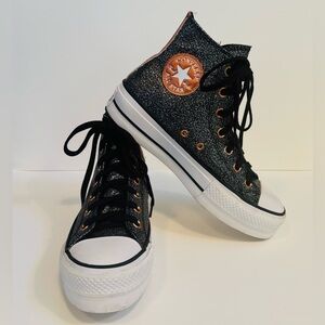 Converse Chuck Taylor Glam Glitter size 8 vintage style high tops